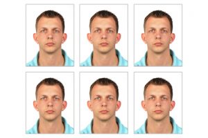 An example set of normal passport photos at ASA Foto & Film.