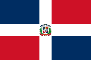 Pasfoto eisen Dominicaanse Republiek vlag ASA FOTO Amsterdam